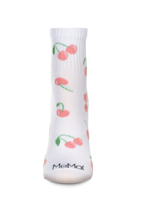 Multi Cherries Athletic Quarter Socks