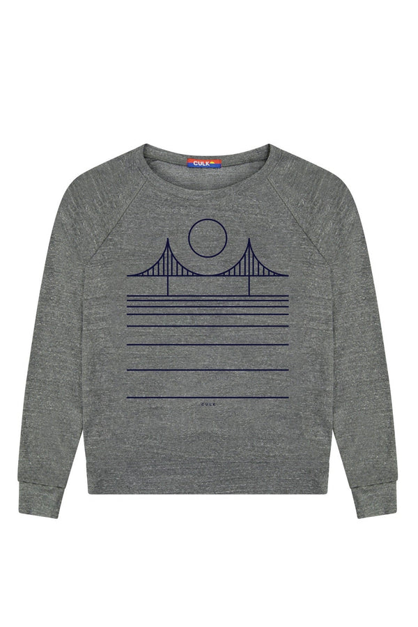 Minimal Bridge Women's Raglan Pullover Tri-Grey