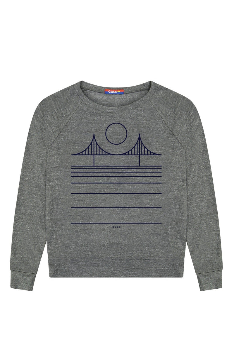 Minimal Bridge Women's Raglan Pullover Tri-Grey