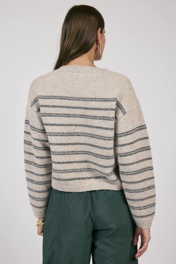 Open Windows Striped Pullover Sweater