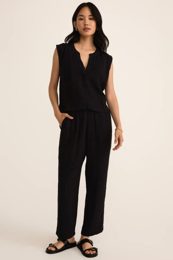 Plaza Airy Gauze Ankle Pant