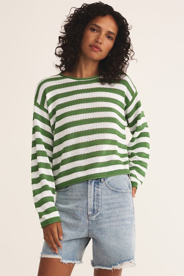 Prado Stripe Pointelle Sweater