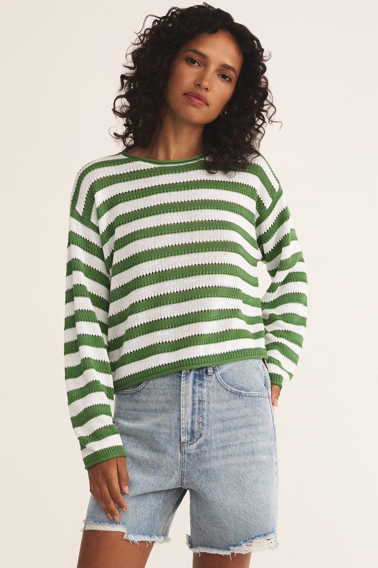 Prado Stripe Pointelle Sweater
