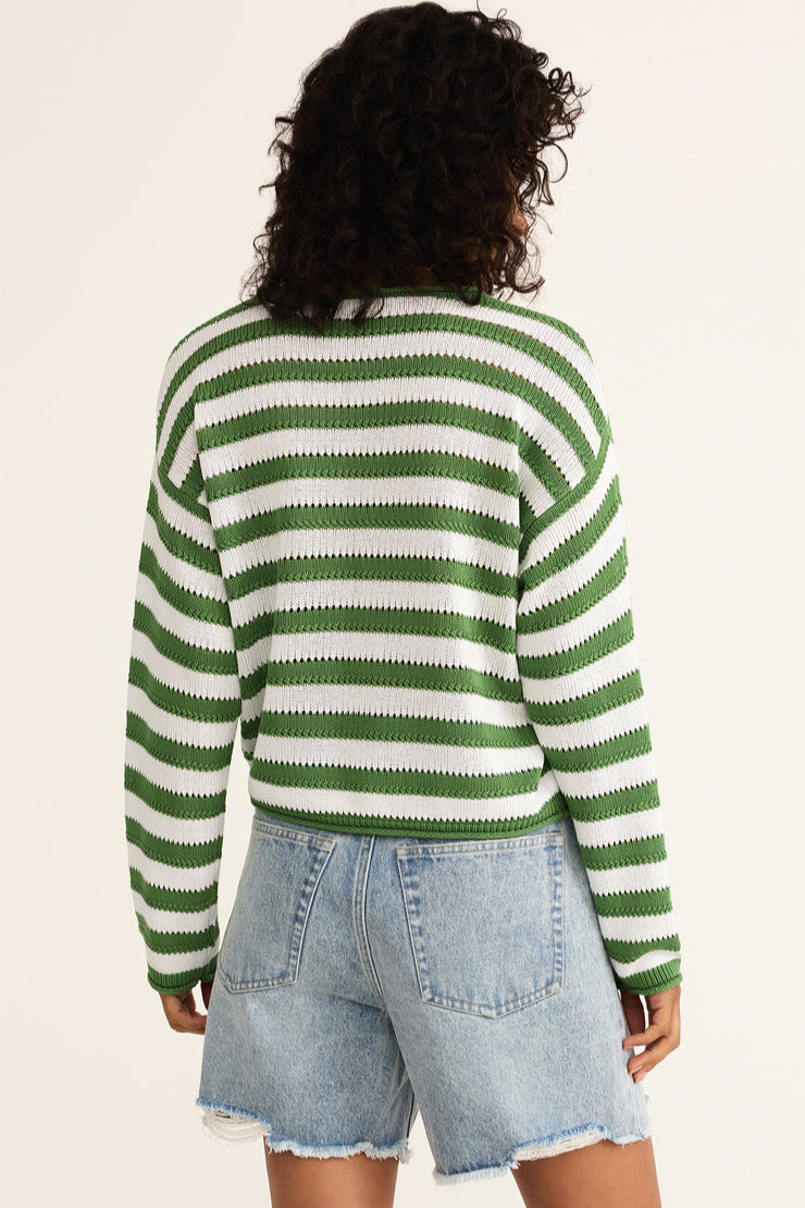 Prado Stripe Pointelle Sweater