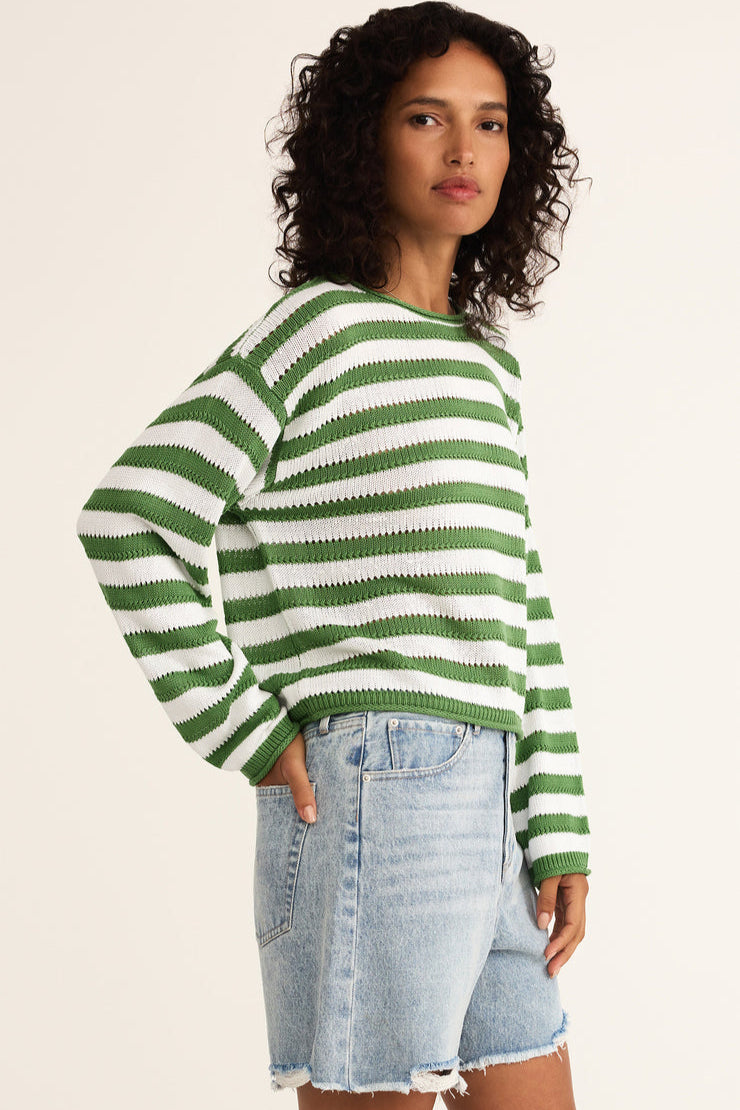 Prado Stripe Pointelle Sweater