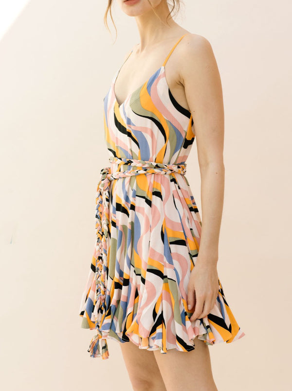 Multicolor Swirl Mini Dress
