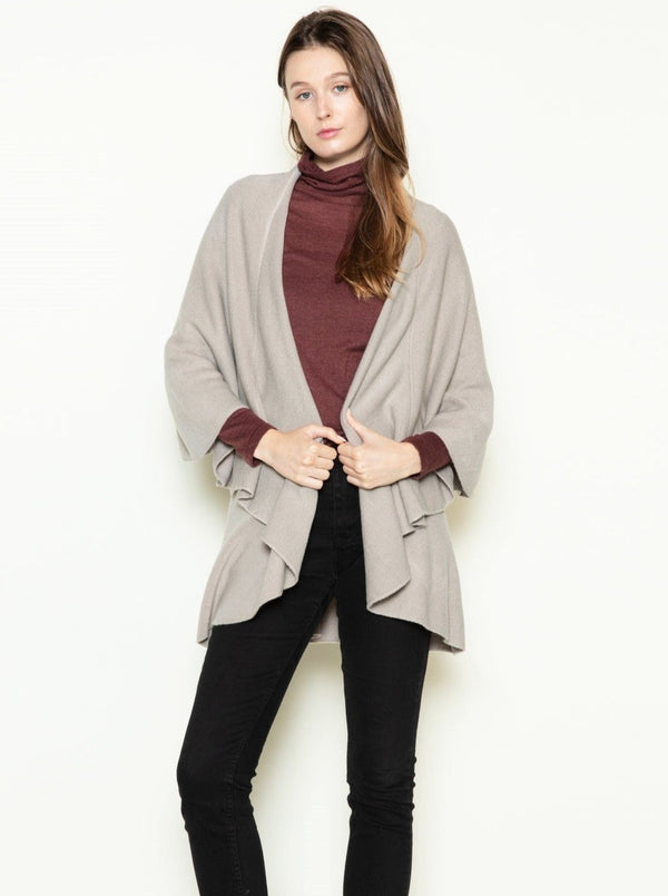The Convertible Shawl Vest - grey
