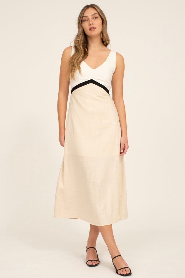 Colorblock Midi Dress