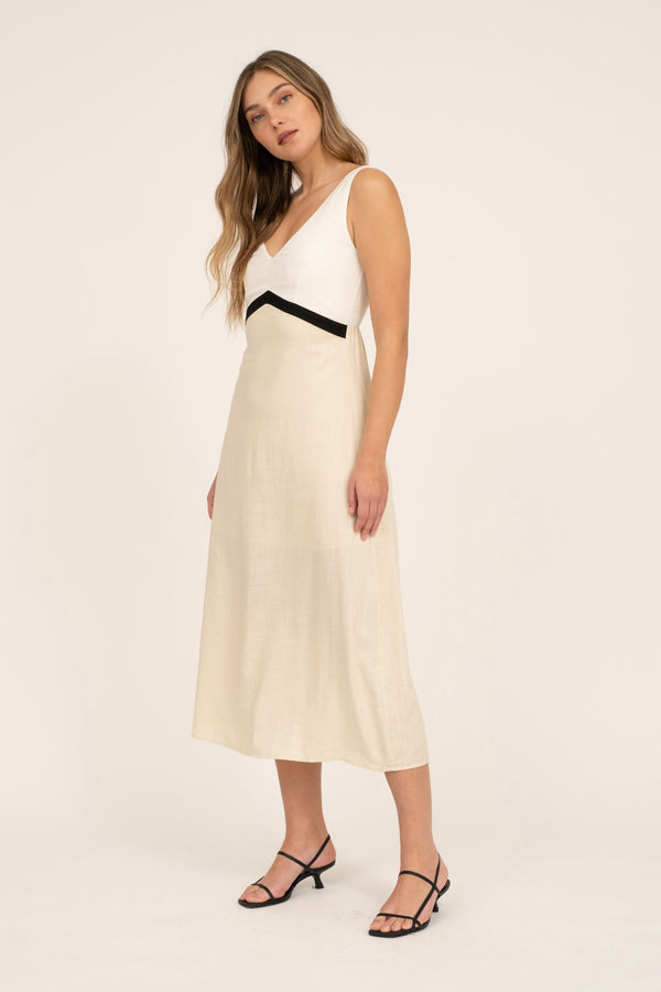 Colorblock Midi Dress