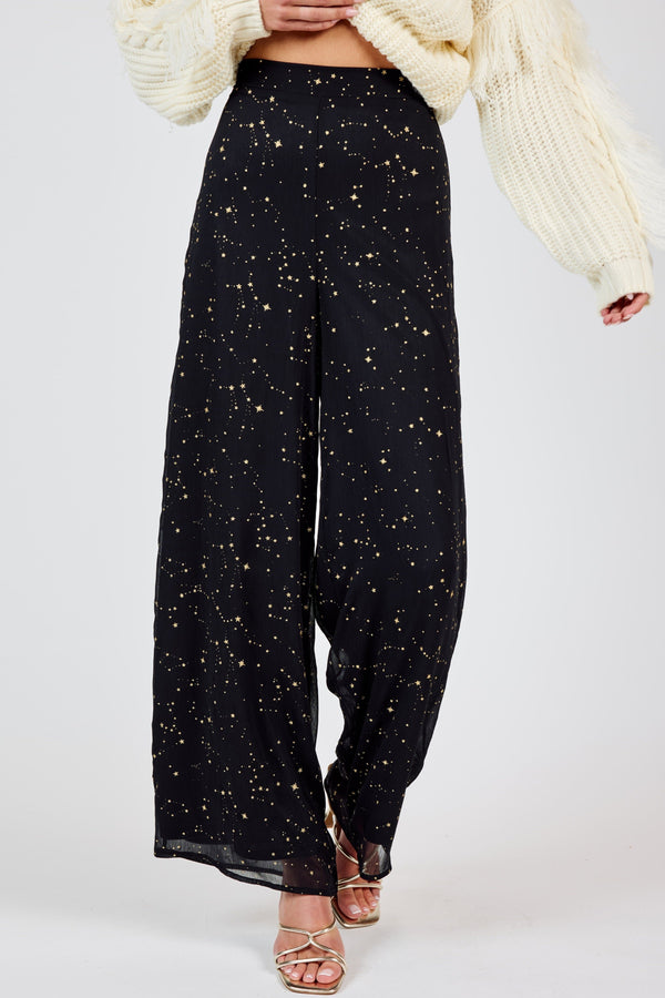 Starry Eyes Chiffon Wide Leg