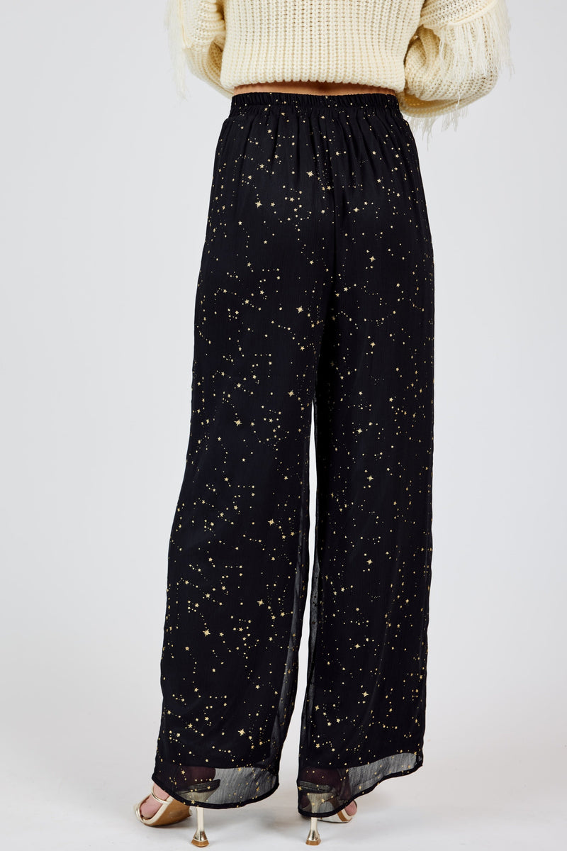 Starry Eyes Chiffon Wide Leg