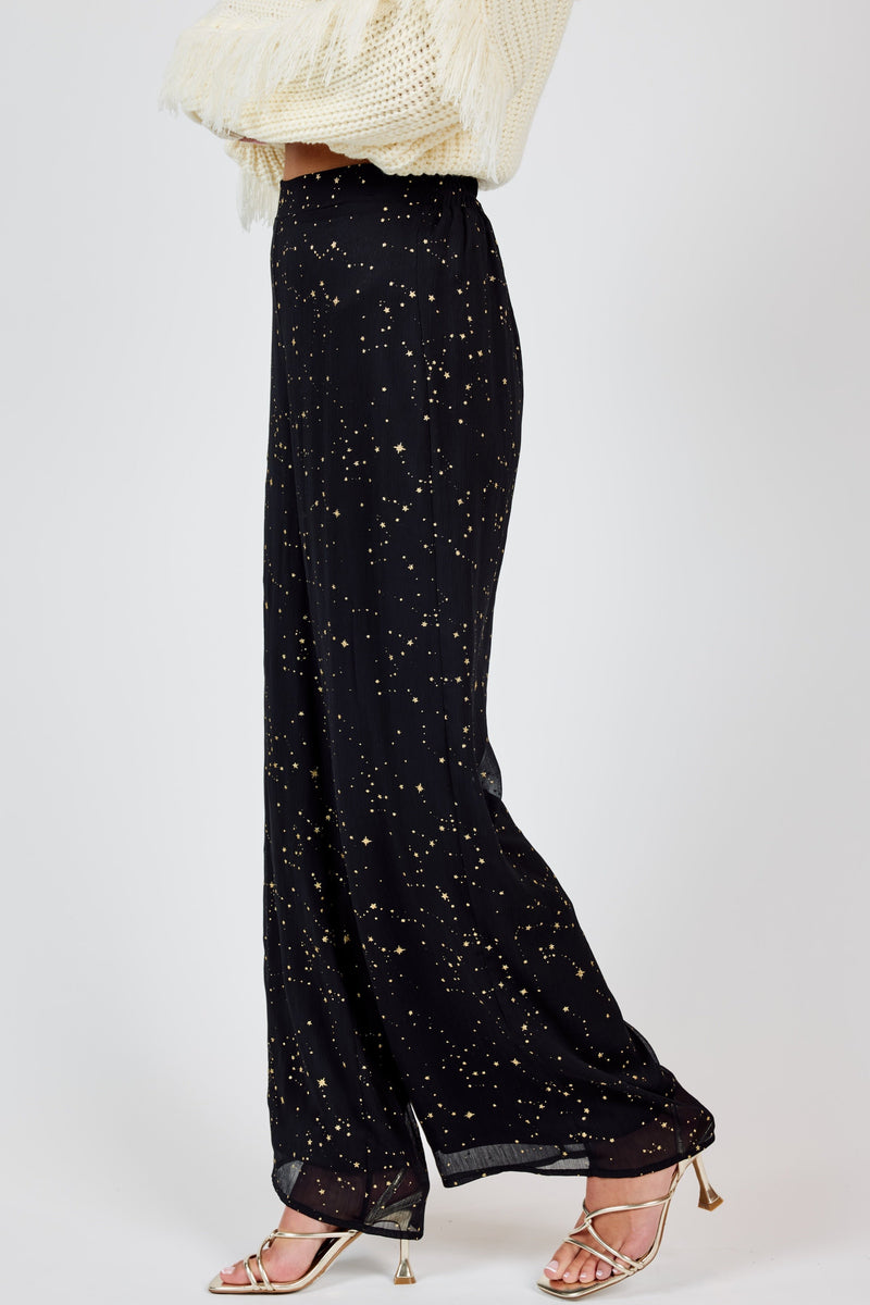 Starry Eyes Chiffon Wide Leg