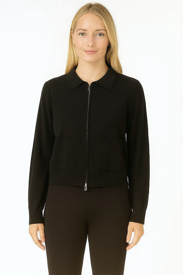 Zip Front Knit Jacket