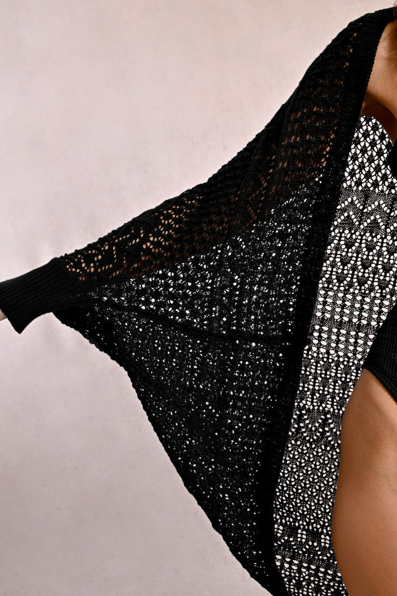 Long Openwork Cardigan