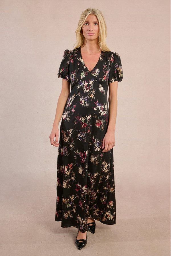 V-Neck Satin Woven Dress