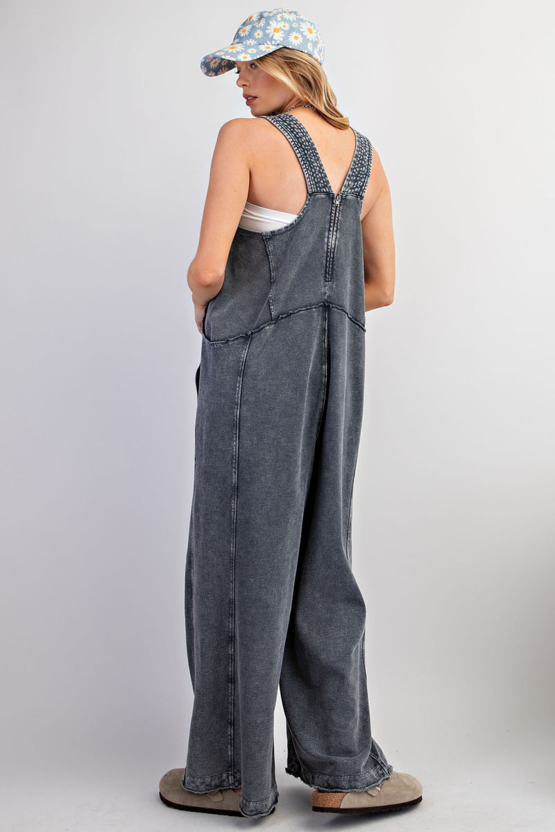 Mineral Wash Terry Knit Jumpsuit