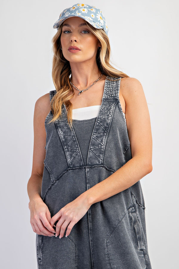 Mineral Wash Terry Knit Jumpsuit