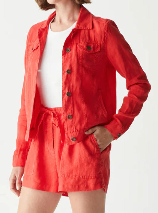 Jean Trucker Jacket - pomodoro