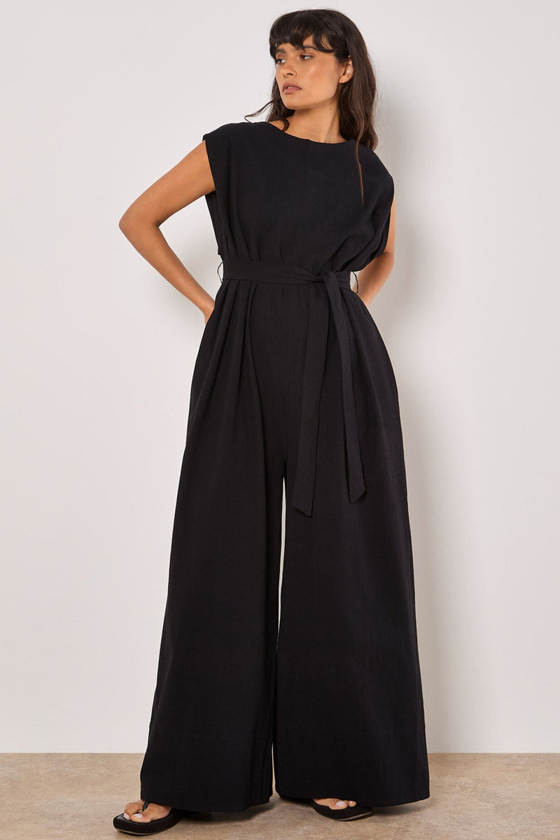 Wide Leg Cotton Jumpsuit