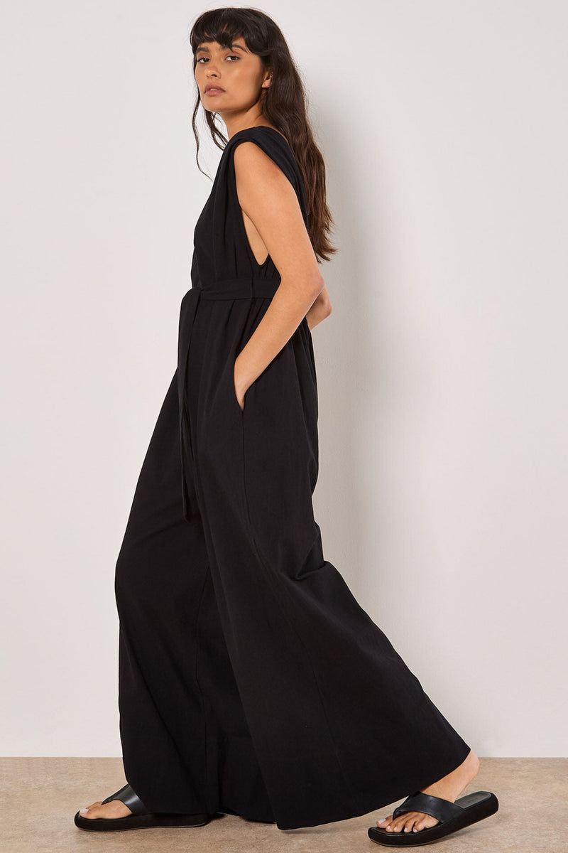 Wide Leg Cotton Jumpsuit