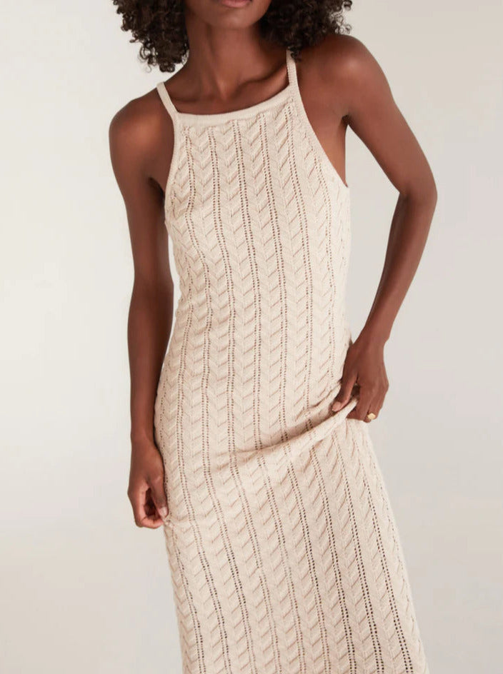 Camille Stripe Crochet Dress
