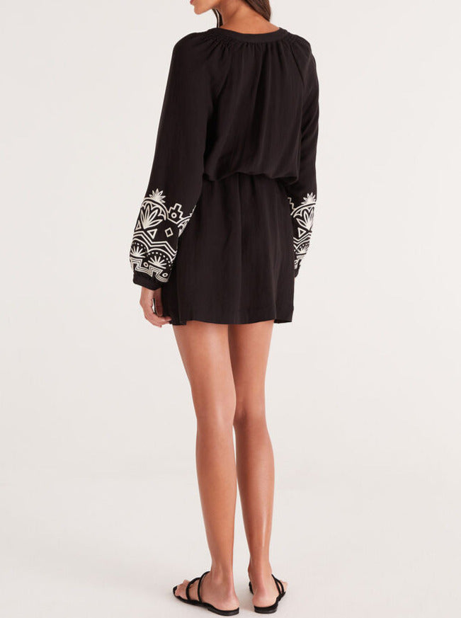 Malia Embroidered Mini Dress