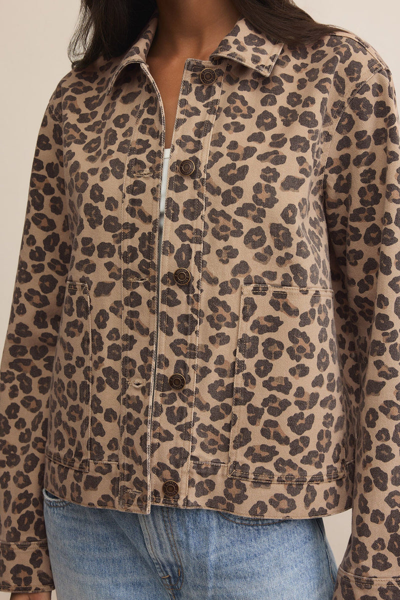 Bel Air Leopard Denim Jacket