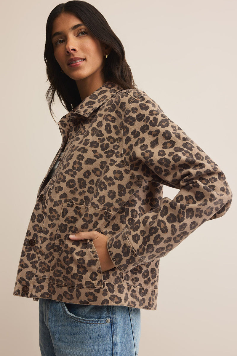 Bel Air Leopard Denim Jacket