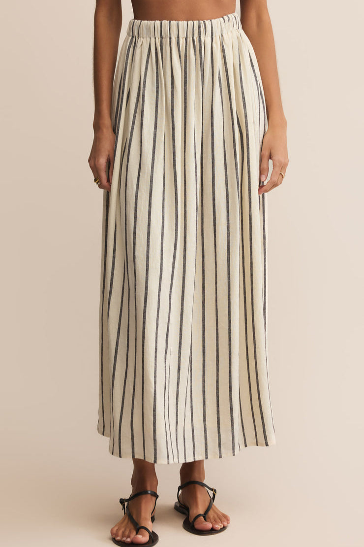 Kassidy Stripe Linen Skirt