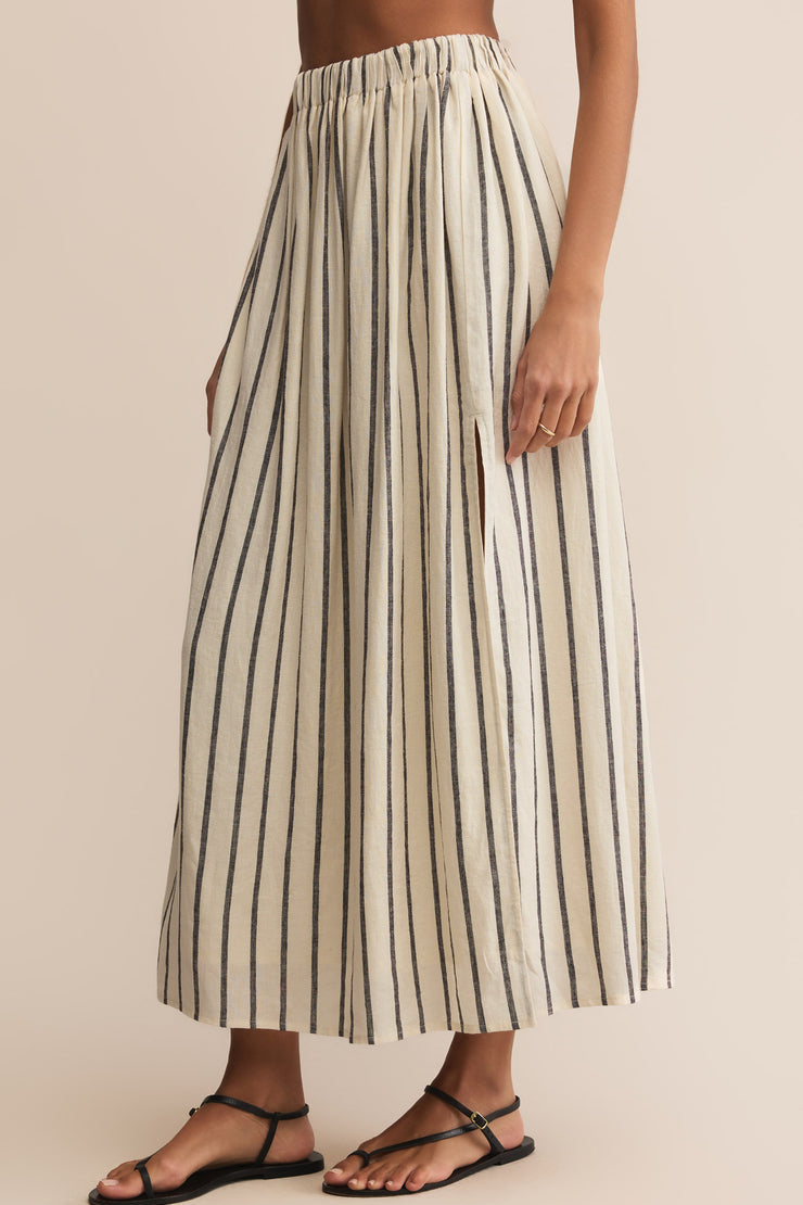 Kassidy Stripe Linen Skirt
