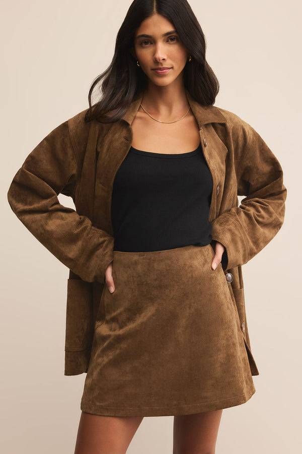 Ciera Faux Suede Mini Skirt