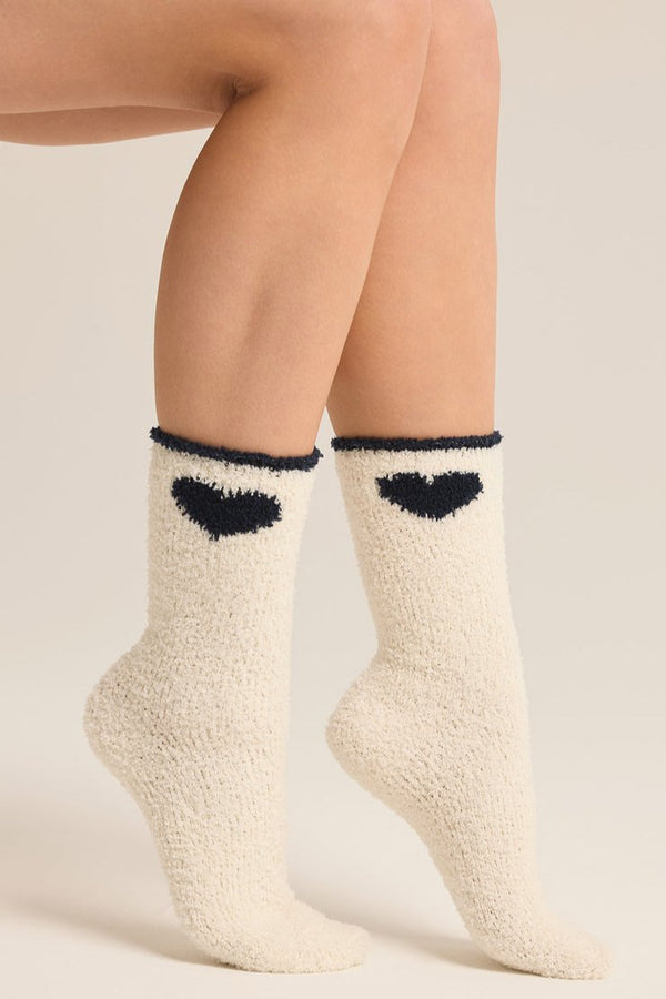 2-pack Navy Heart Socks