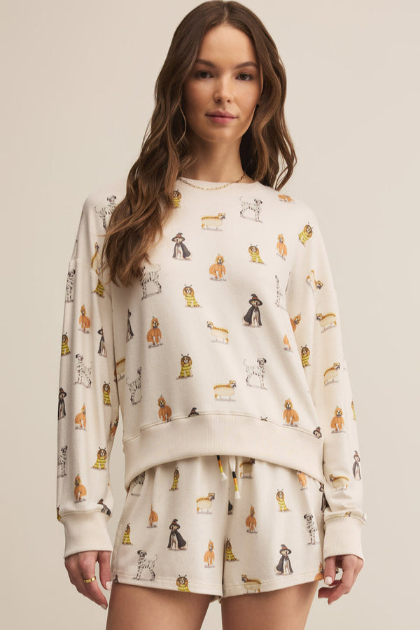 Elle Pup Long Sleeve Top