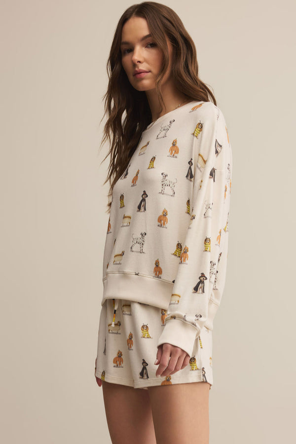 Elle Pup Long Sleeve Top