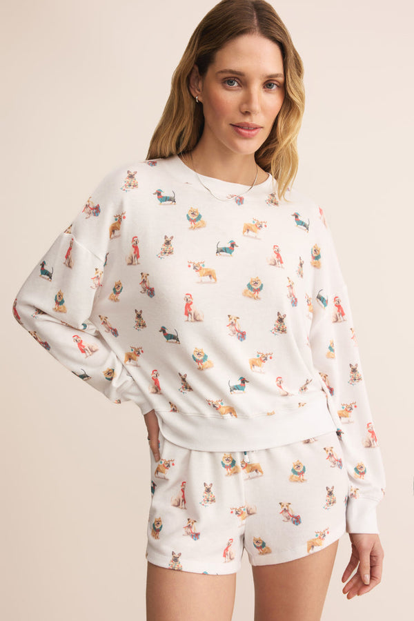 Cozy Up Pup Long Sleeve Top