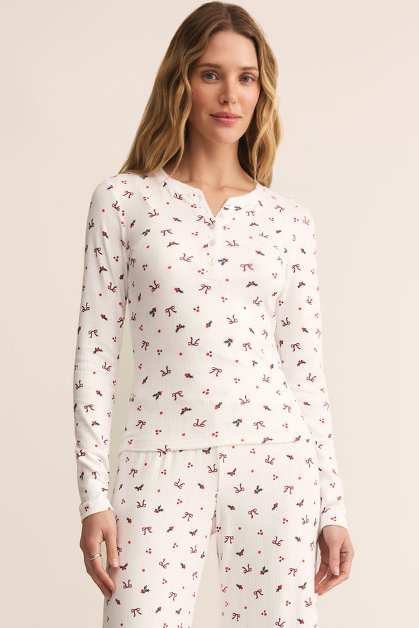 Holly Pointelle Long Sleeve Top