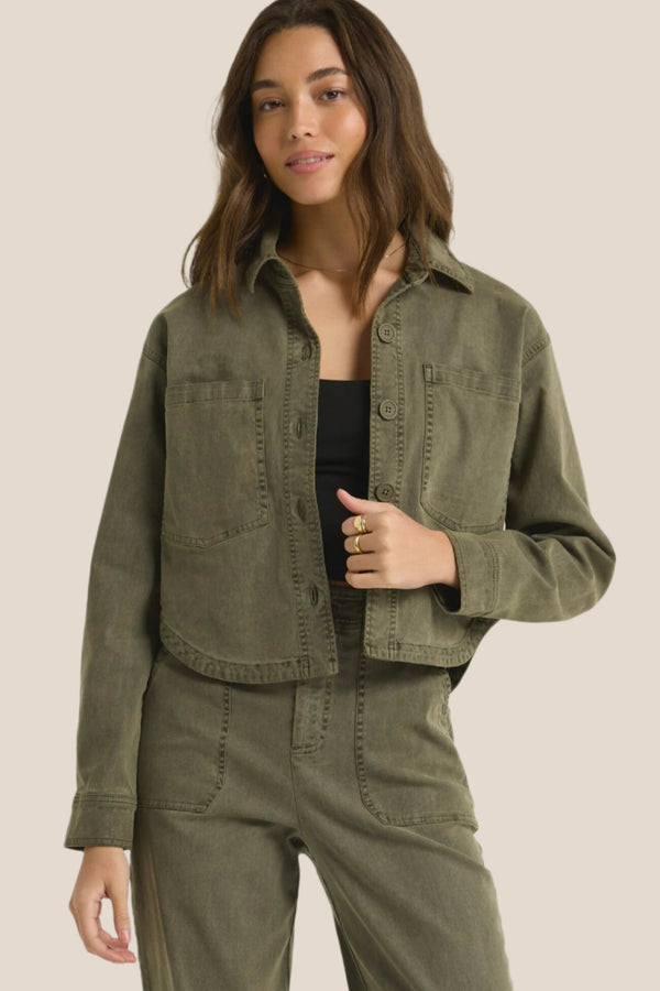 All Day Cropped Washed Jacket