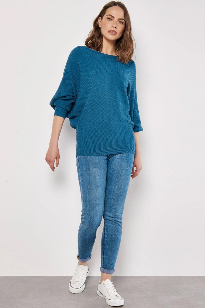 Textured Batwing Pullover