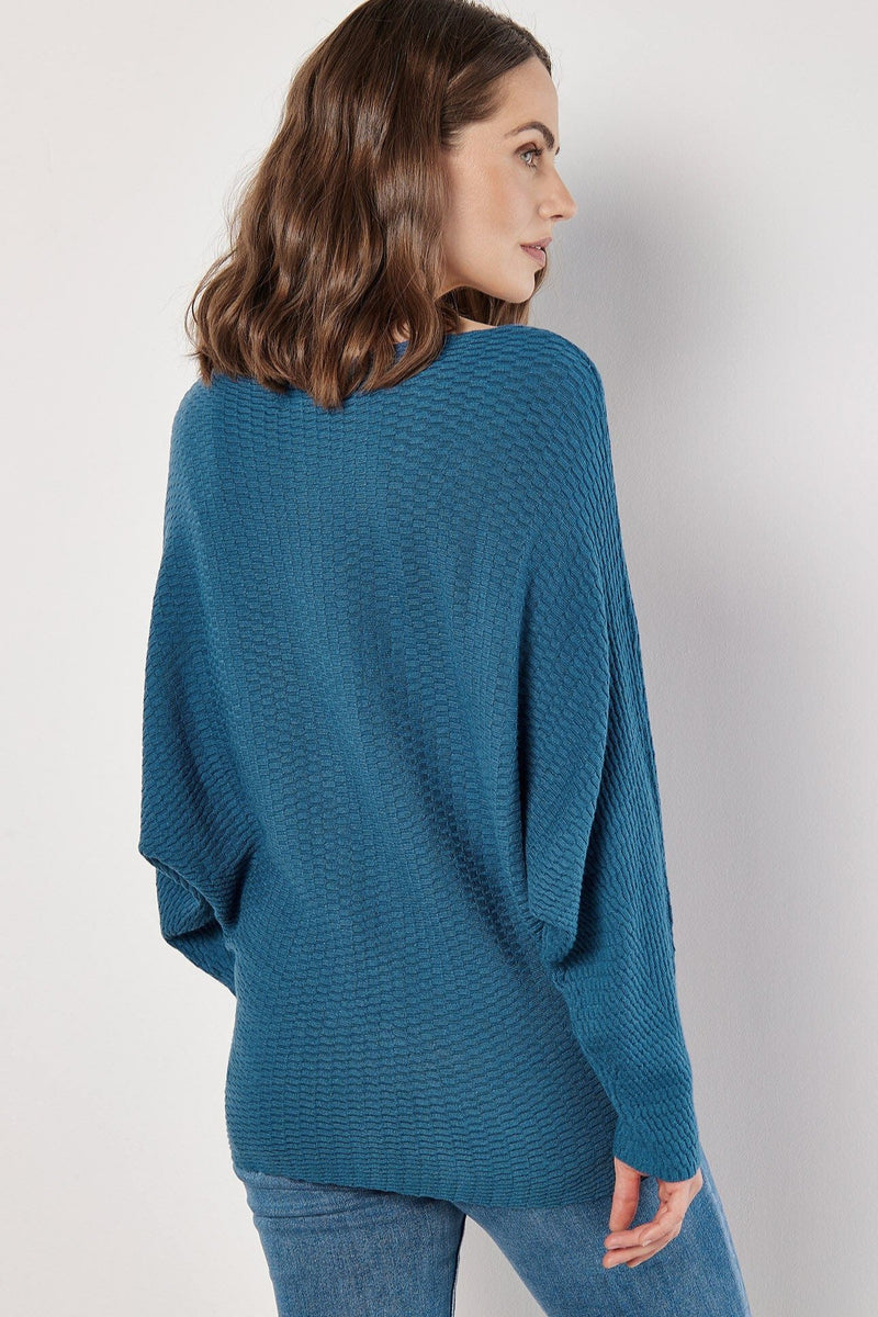 Textured Batwing Pullover