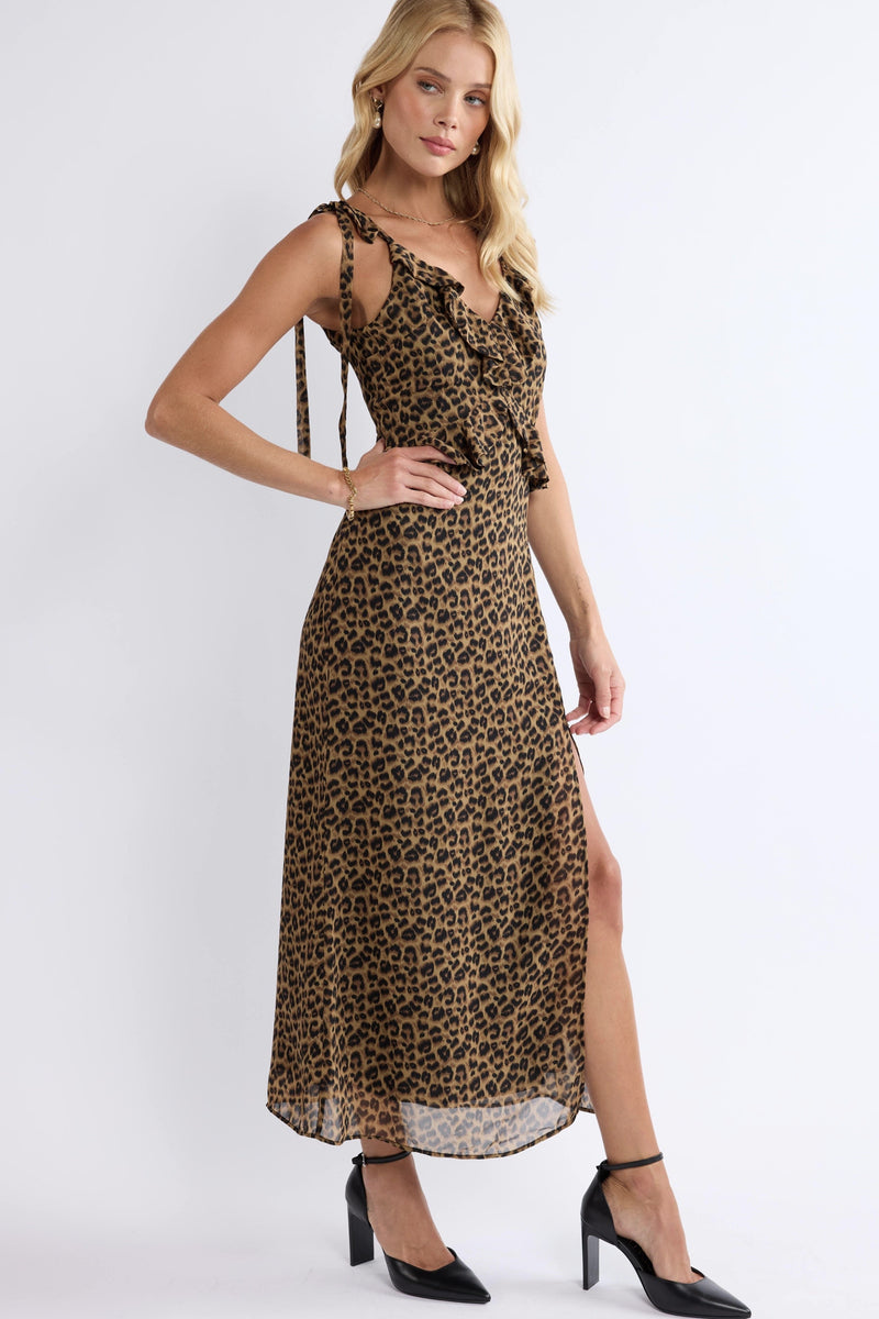 Be Fierce Leopard Maxi Dress