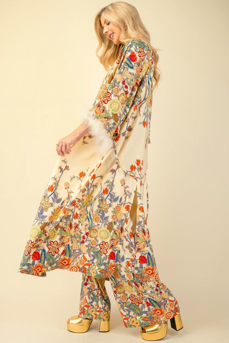 Longline Floral Cover Up