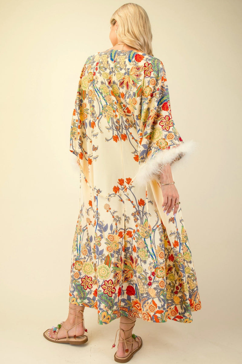 Longline Floral Cover Up