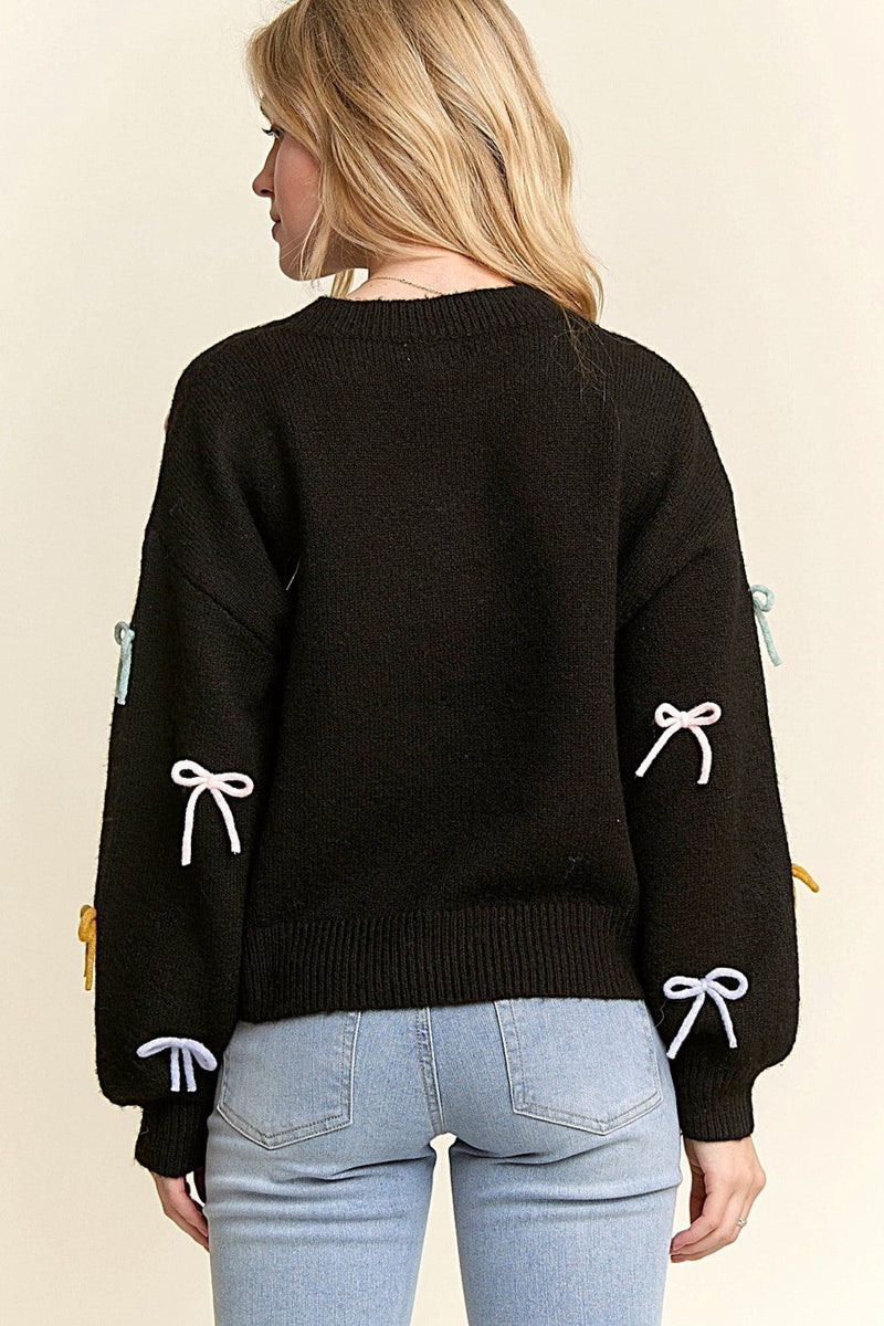 Cutesy Bow Sweater Top