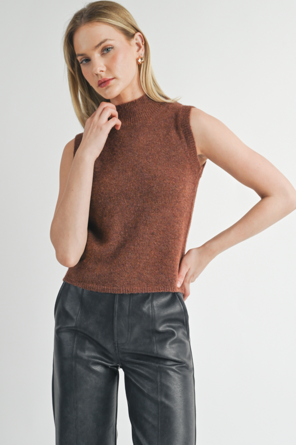 Brianna Turtleneck Sweater Tank