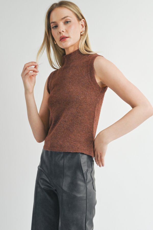 Brianna Turtleneck Sweater Tank