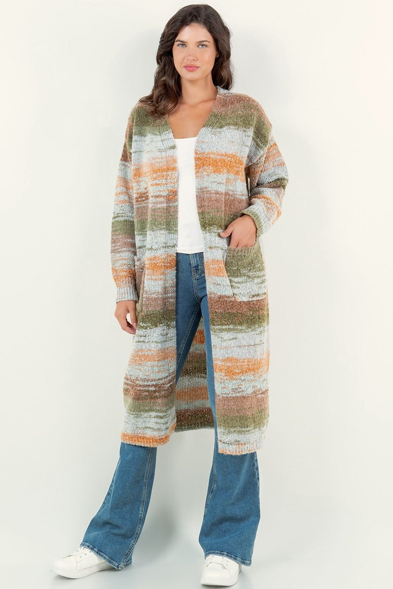 Brushstroke Stripe Cardigan