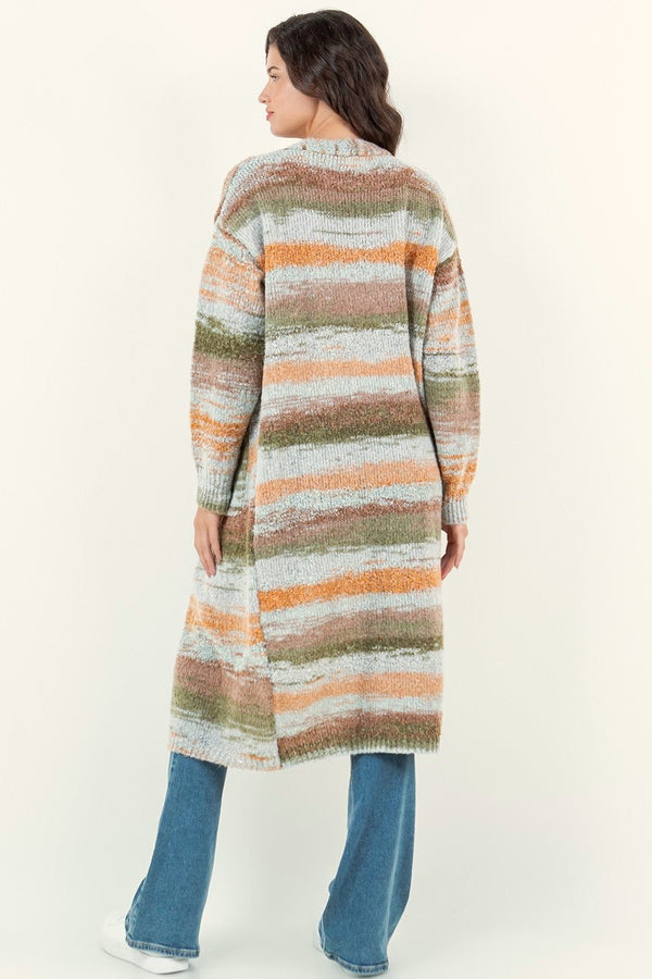 Brushstroke Stripe Cardigan