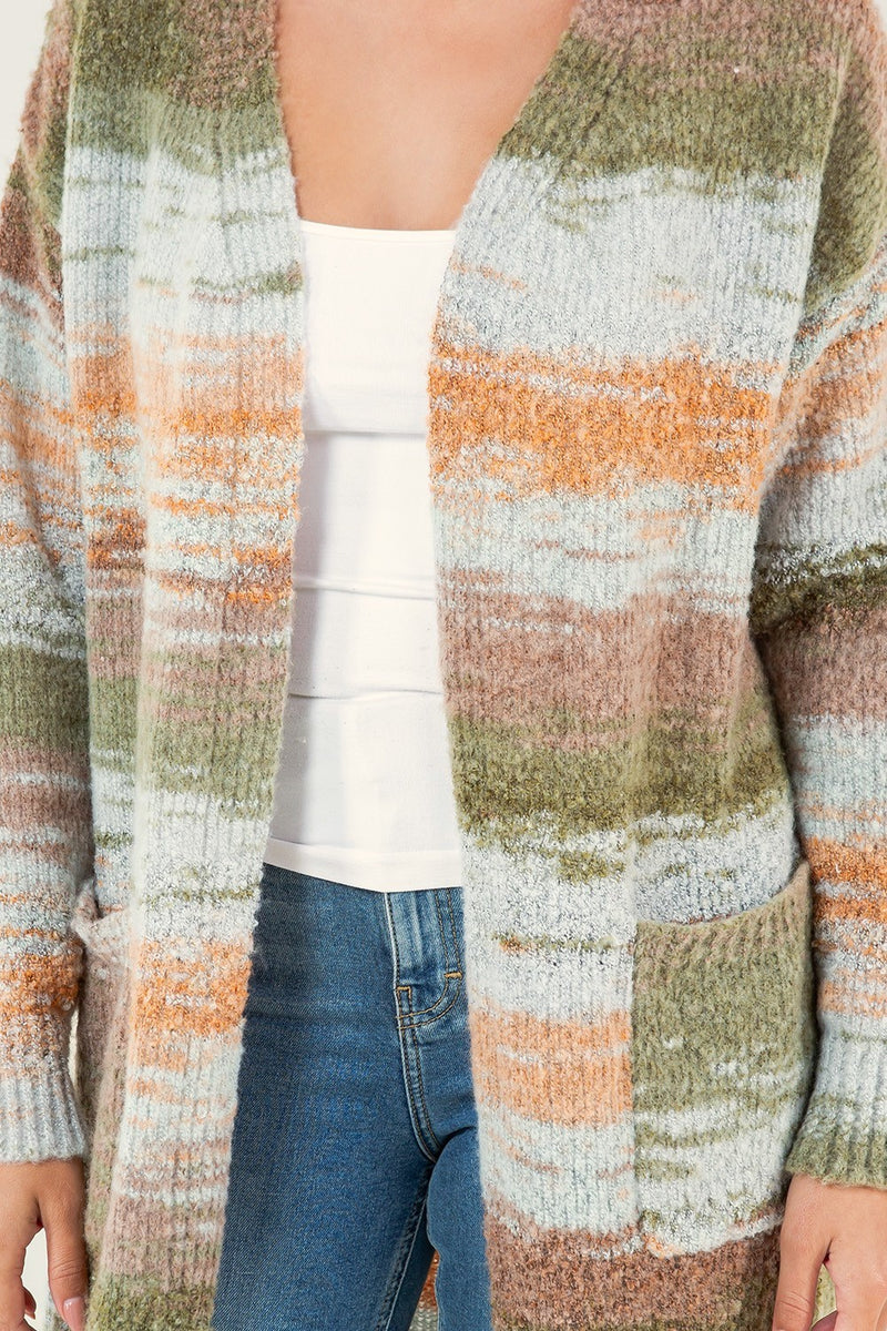 Brushstroke Stripe Cardigan