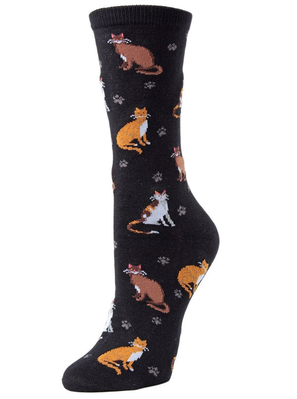 Cats & Friends | Bamboo Blend Crew Socks