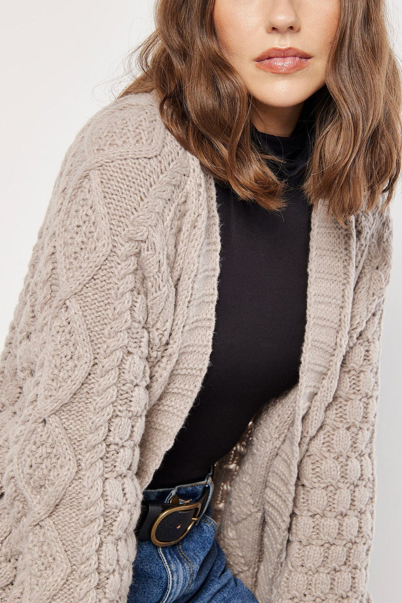 Chunky Cable Knit Longline Cardigan